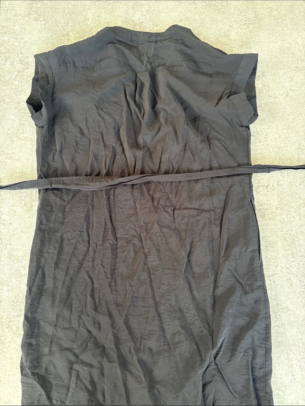 GAP Black Button-Front Belted Shirt Dress - S - Picture 3 of 3